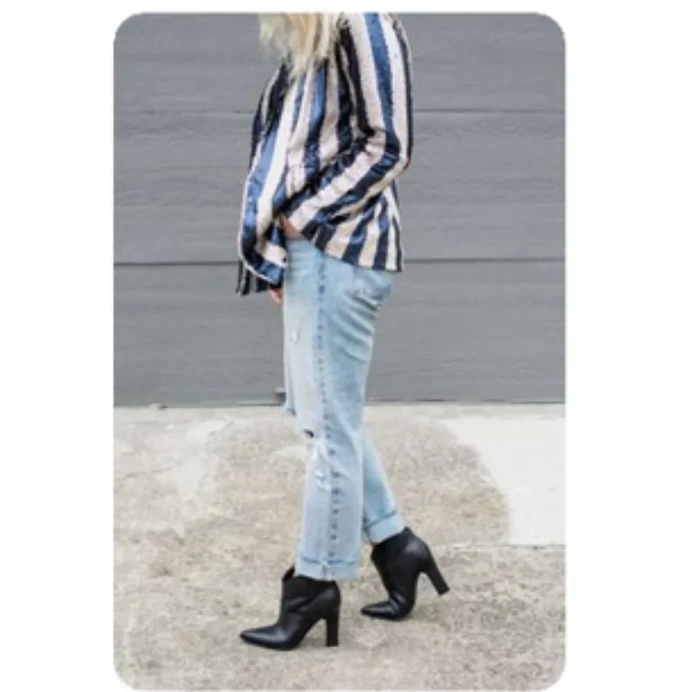 NWT Cartonnier Striped Blazer with Pockets! NEW size S - Picture 2 of 16